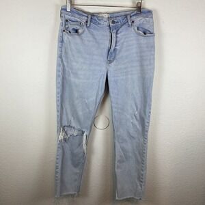 Abercrombie & Fitch Women's 31 12R Jeans‎ The Skinny High Rise Distressed Light